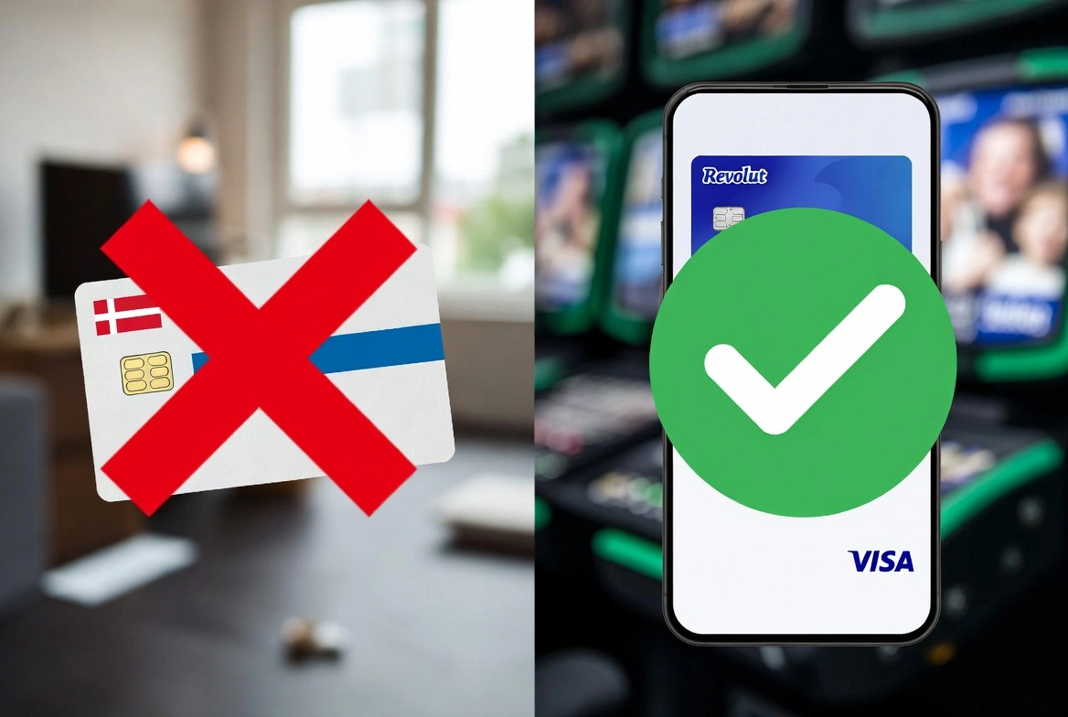 Norsk bankkort blokkert vs vellykket Revolut-betaling